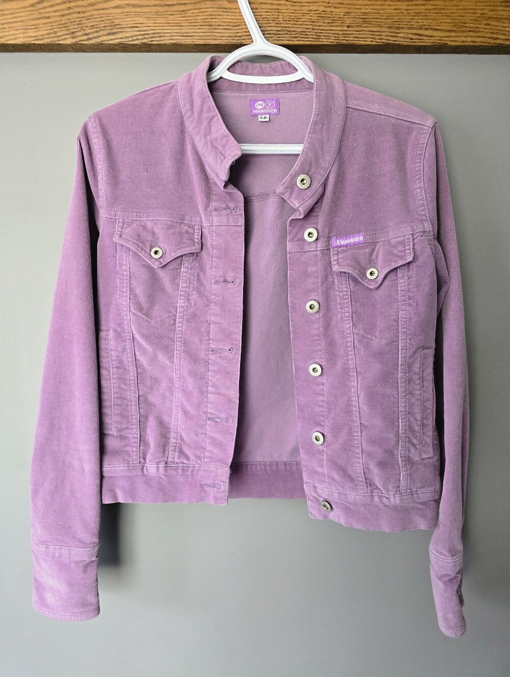 Vintage X Manager Washed Orchid Purple Corduroy Trucker Jacket - Small